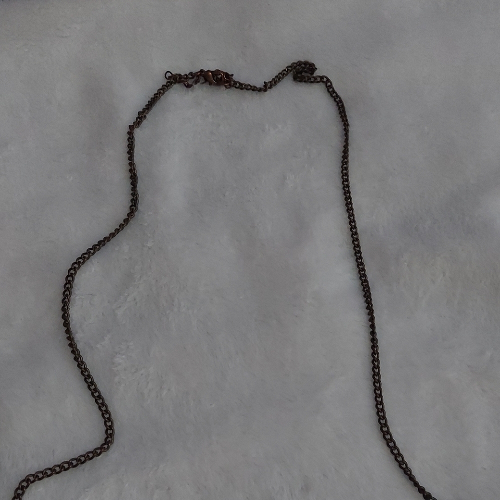 6/$10 Copper Feather Pendant Necklace - Picture 4 of 6